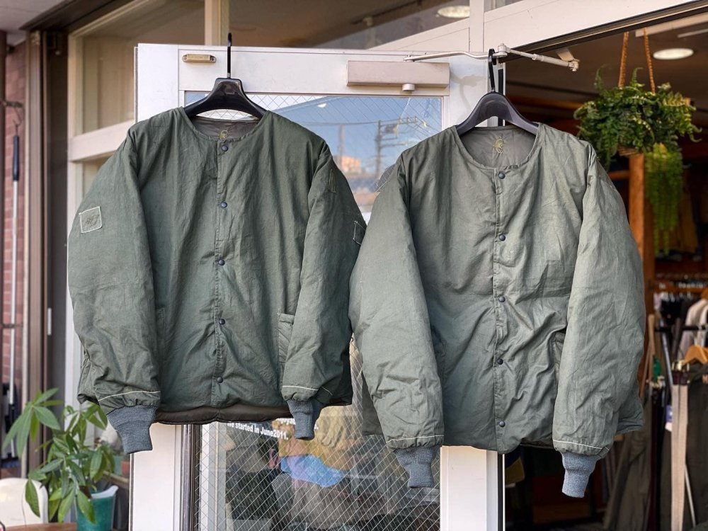 別注スロウハンズ【SLOW HANDS】Rcl tent painter down reversible  jacket/リサイクルテントペインターダウンリバーシブルジャケット K2別注