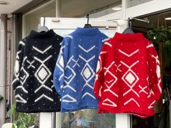スロウハンズ【SLOW HANDS】mohair rollneck Nordic sweater/モヘア ロールネックノルディックセーター