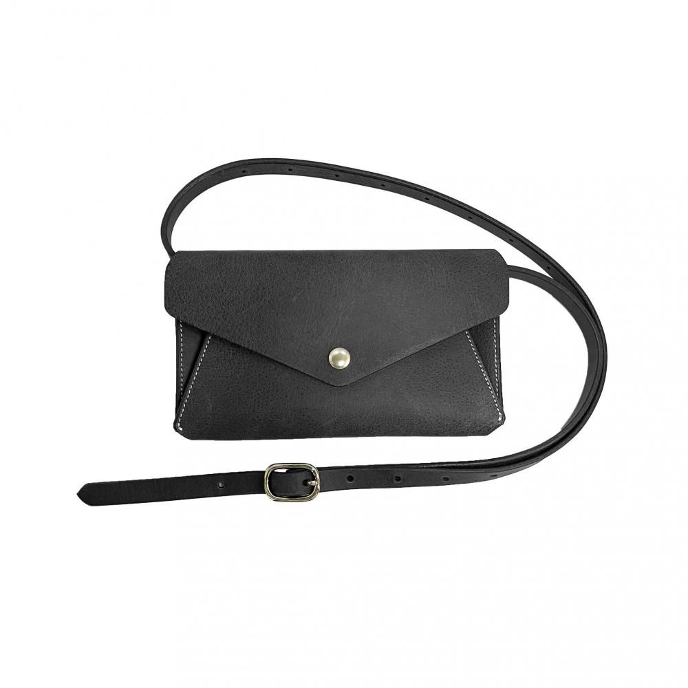 ◎新品未使用◎池之端銀革店 バッファローレザー ショルダーウォレットブラック◎ バッファローレザー3wayショルダーウォレット | 日本製