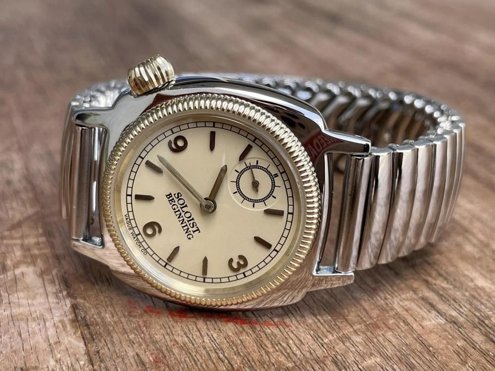 ソロイスト×ヴァーグウォッチ時計ベージュ