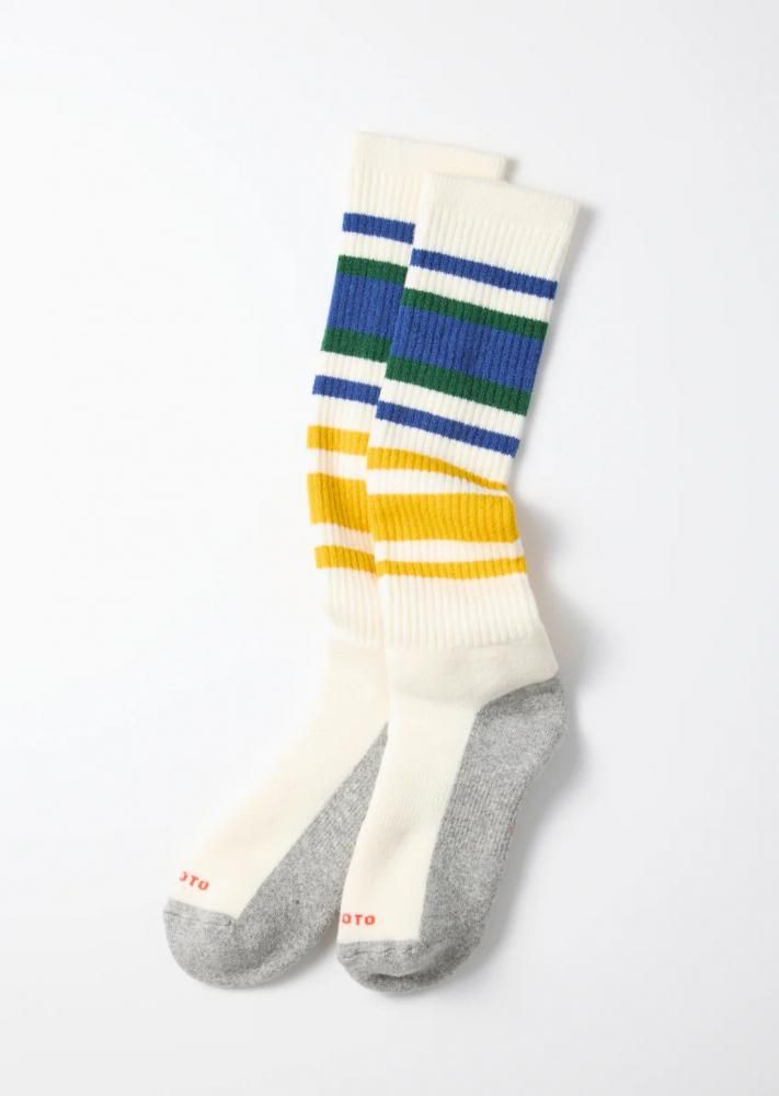 ロトト【ROTOTO】MULTI OLDSCHOOL STRIPE HIGH SOCKS/マルチ