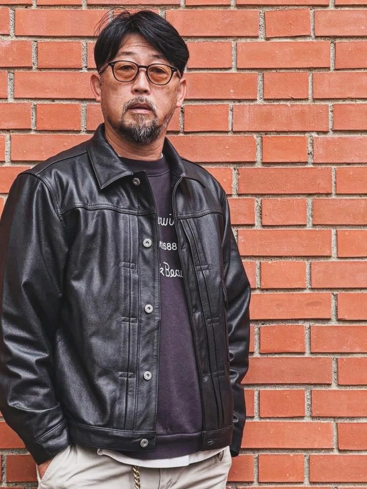 HOUSTON ヒューストン カウレザートラックジャケット 1stタイプ 42 HOUSTON ヒューストン カウレザートラックジャケット 1stタイプ 42