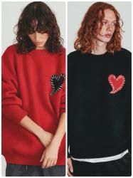 <img class='new_mark_img1' src='https://img.shop-pro.jp/img/new/icons14.gif' style='border:none;display:inline;margin:0px;padding:0px;width:auto;' />ܡRevo. Heart Stitch Loose Knit/ϡȥƥå롼˥å