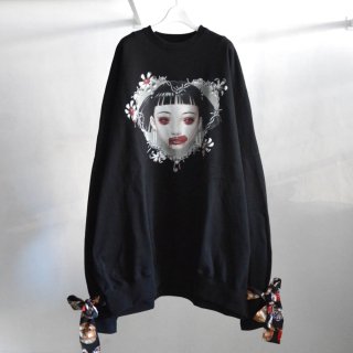 Oversized Pullover Sweat - Harlequin Girl