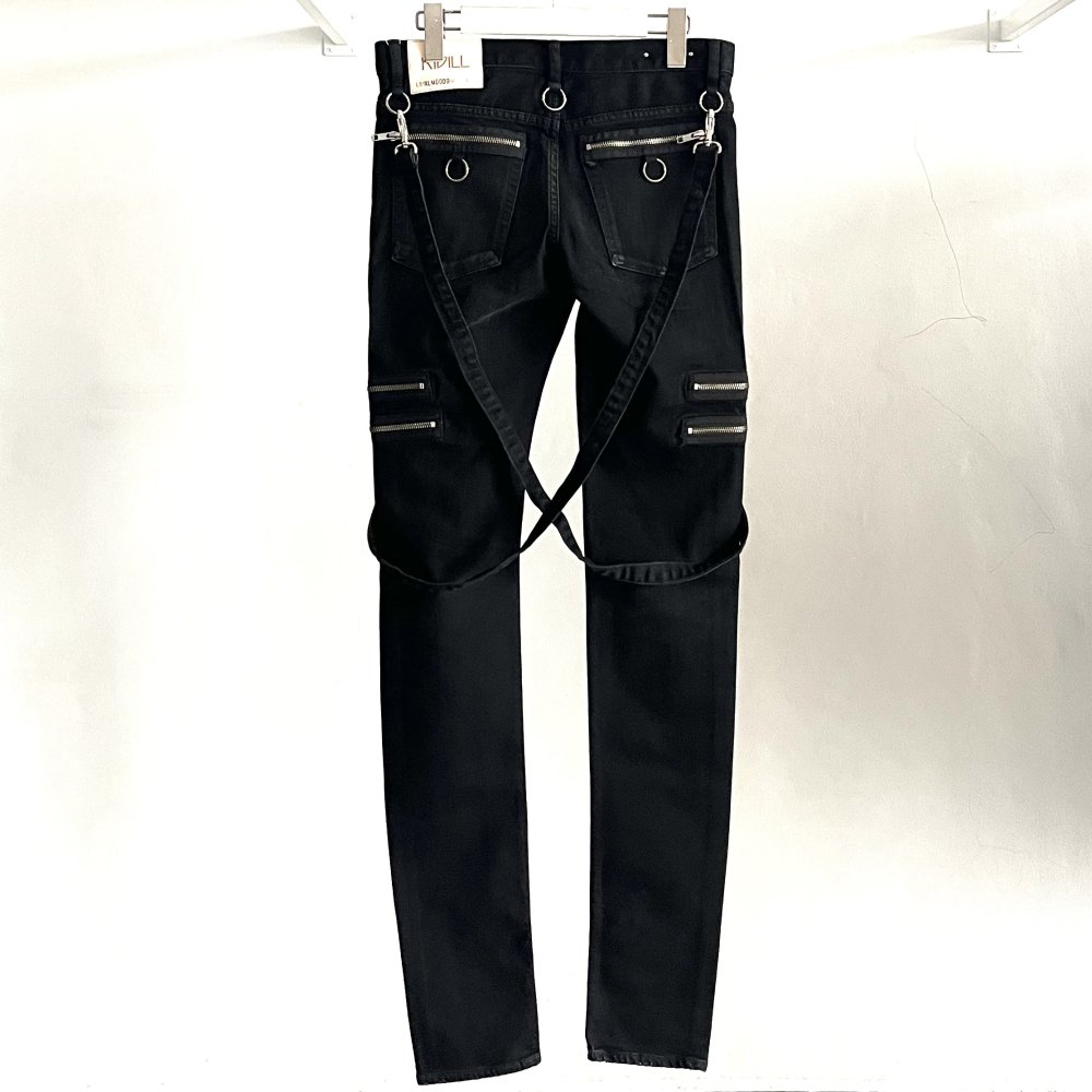 SKINNY ZIP &STRAP DENIM PANTS - KIDILL ROOM ONLINE SHOP