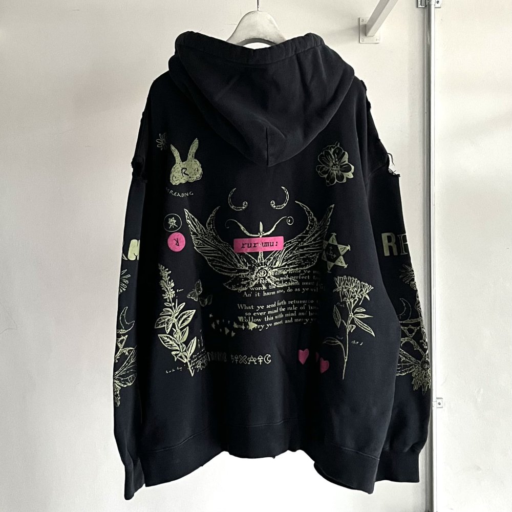 rurumu:】echoes printed hoodie - KIDILL ROOM ONLINE SHOP