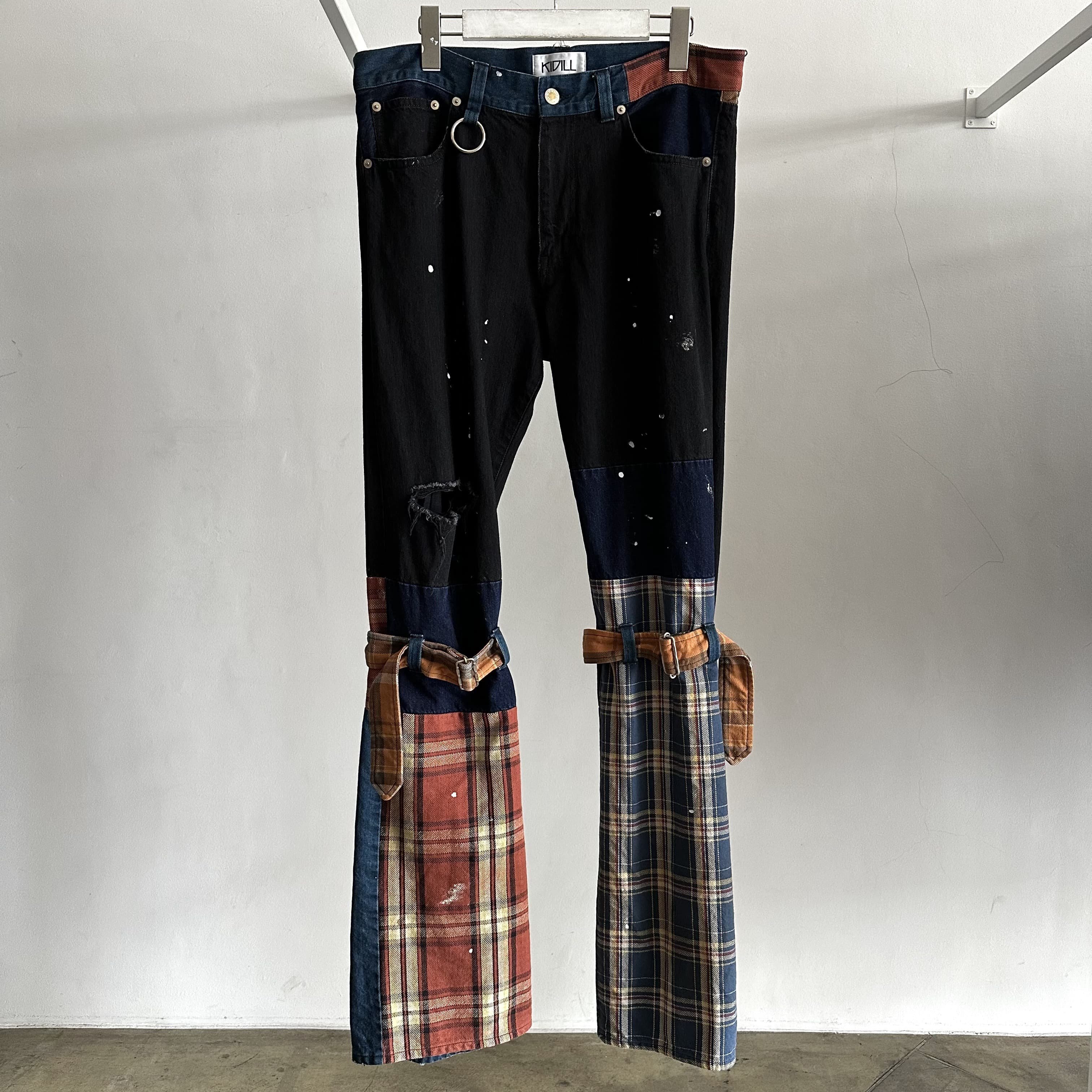 SKINNY BONDAGE DENIM PANTS - KIDILL ROOM ONLINE SHOP