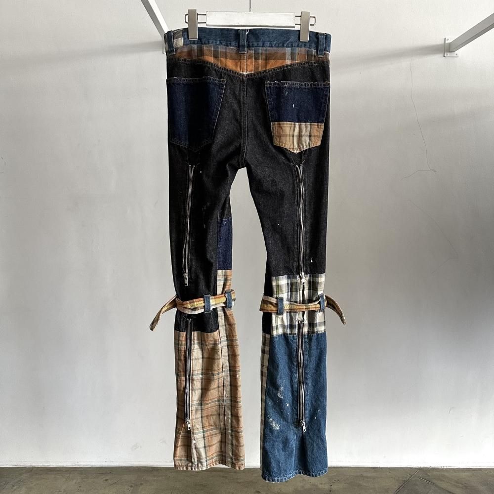 SKINNY BONDAGE DENIM PANTS - KIDILL ROOM ONLINE SHOP