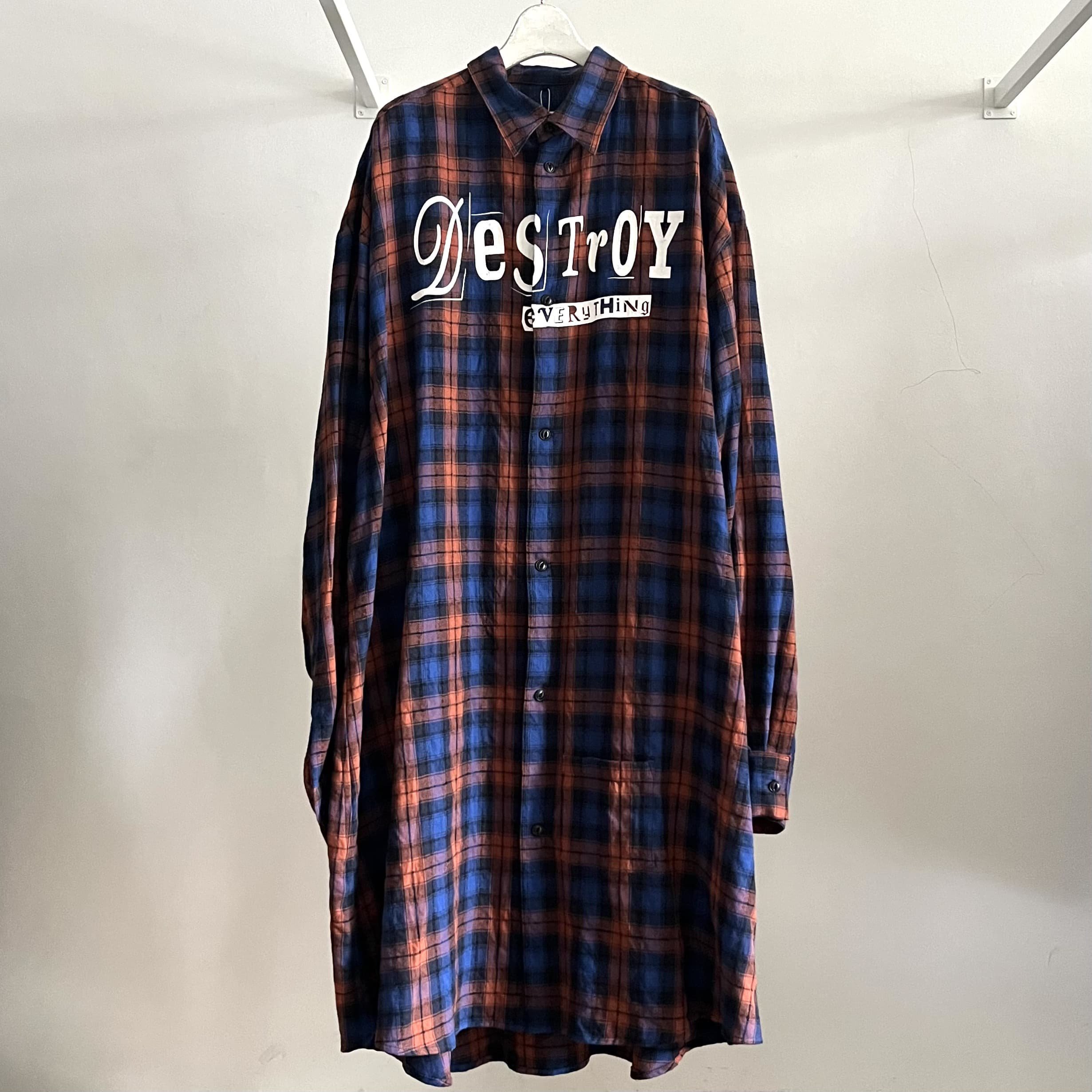 DESTROY CHECK SHIRT - KIDILL ROOM ONLINE SHOP