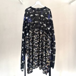 DOCKING SHEER FLOWER DRESS