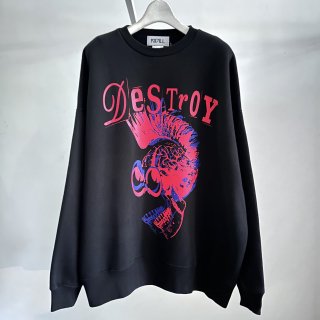 DESTROY PUNK SKULL PULLOVER SWEAT