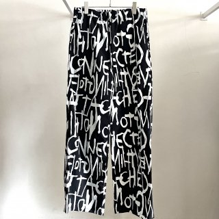 PUNK TEXT LOOSE FIT PANTS