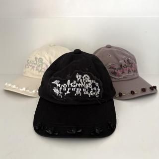 rurumu:plants embroidery logo cap