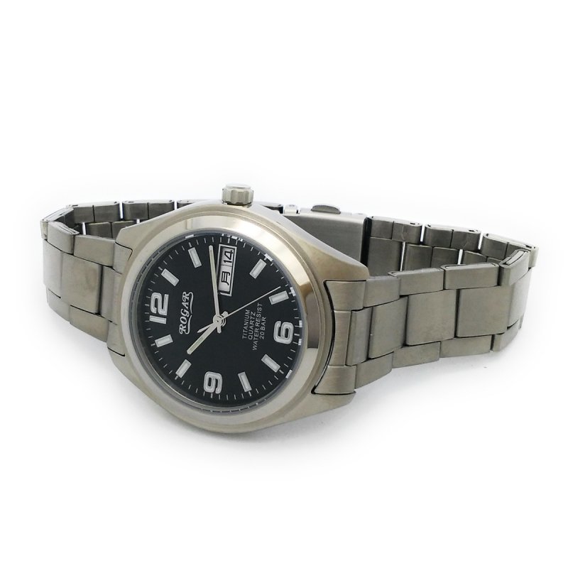 ROGAR ロガール オールチタン メンズ腕時計 (日本製) メーカー3年保証 カレンダー機能付 RO-040MB - LMLULU 【エルエムルル】  オフィシャルサイト