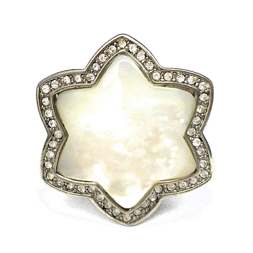 フランス ホワイトシェル スター 星 ファッション リング　デザイン リング 指輪 - LMLULU 【エルエムルル】 オフィシャルサイト