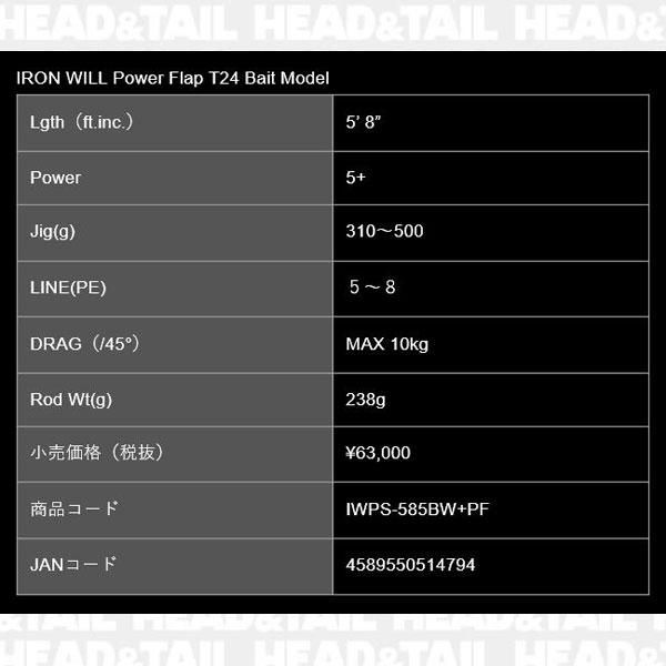 IRON WILL Power Flap T24 Bait Model “Power Flap”IWPS-585BW+