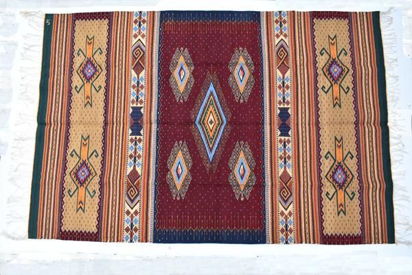 ウールラグ　サポテックラグ　メキシコ イサック・バスケス メキシカンラグ タペテ オアハカラグ