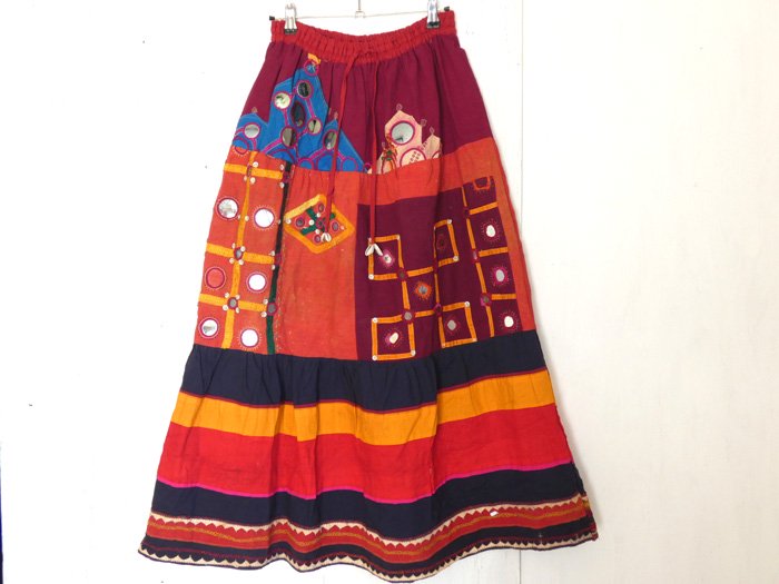 インド 刺繍 ワーク マキシ丈 スカート ヴィンテージ #15 バンジャラ