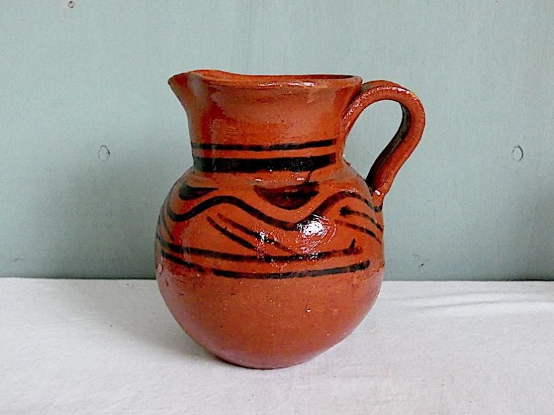 カラフル陶器ピッチャー 約30cm 花瓶 カラフル