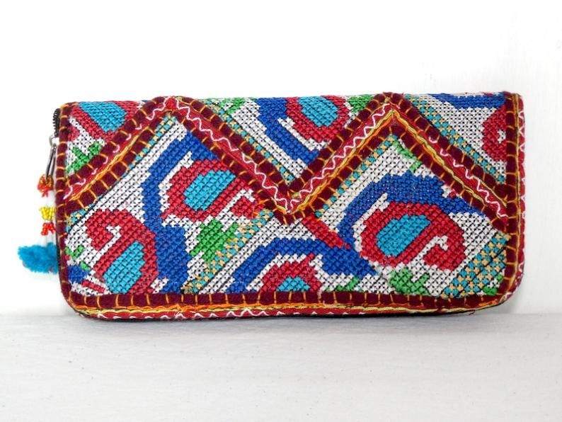 ラバリ刺繍 インド刺繍 ミニ財布 お手玉財布 ラバリ族刺繍古布財布
