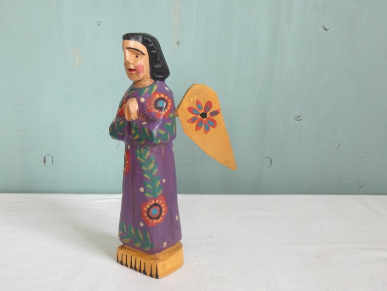 グアテマラ 木彫り 人形 - 工芸品