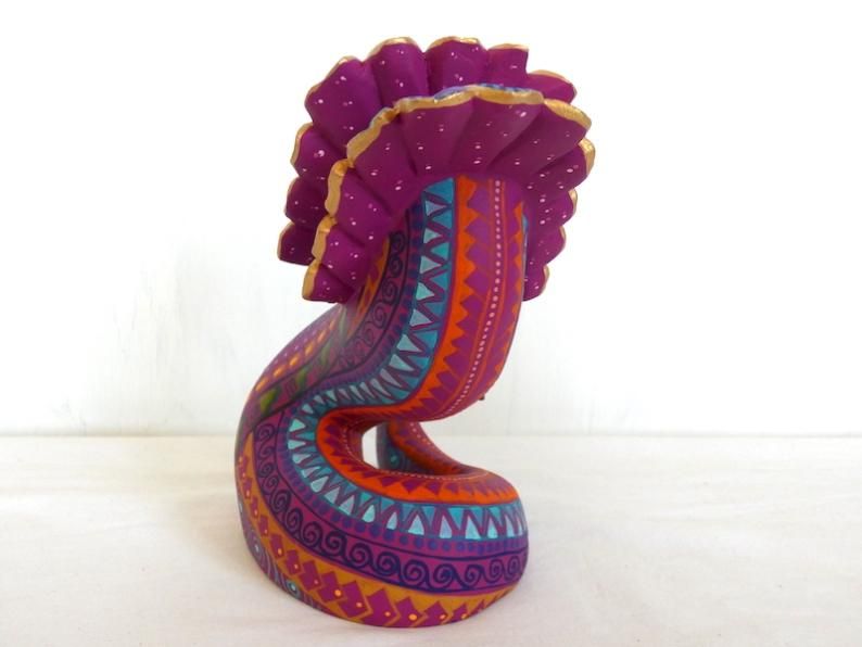 【アレブリヘ】ネズミテカテーカ オアハカ・木彫り人形アレブリヘコヨーテ緑・黄中-中南米と世界