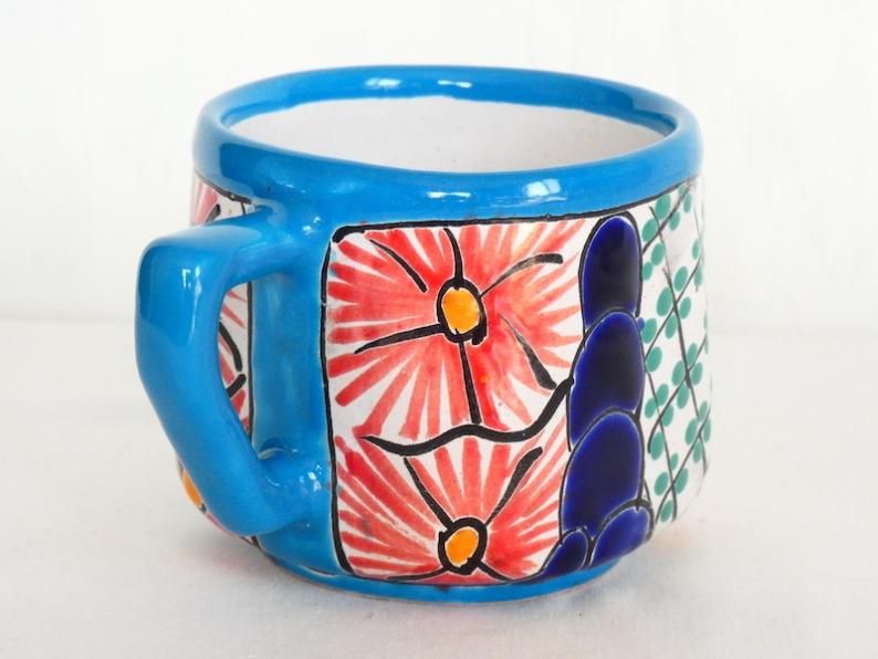 タラベラ焼風 マグカップ ☆4☆（グァナファト産）メキシコの食器