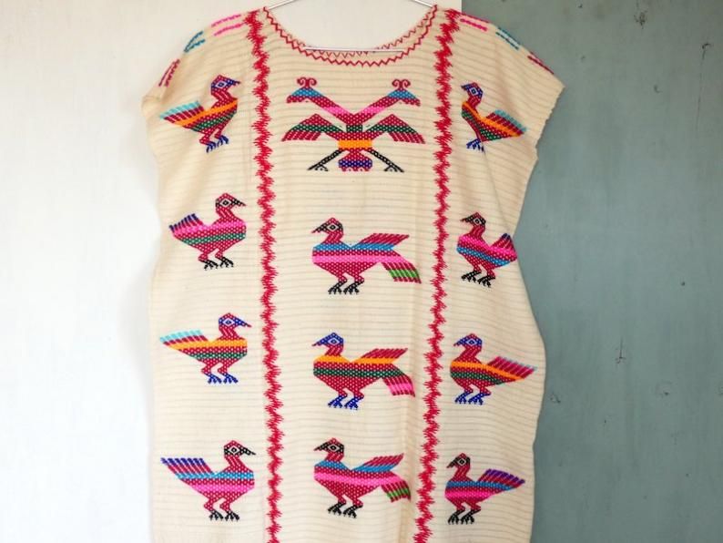 メキシコ刺繍　チコさん専用 メキシコ チナンテコ刺繍ロングウィピル