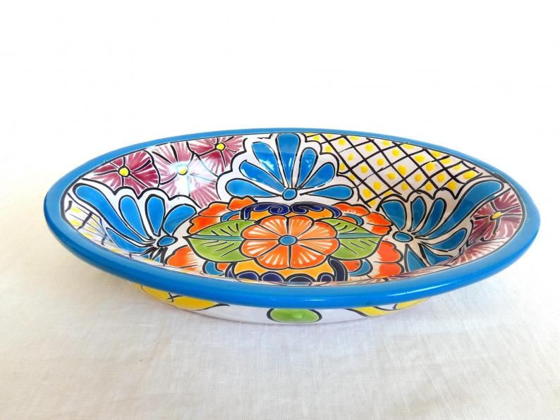 メキシコ　タラベラ焼　大皿　器 メキシコ タラベラ焼き 大皿1 - メルカリ