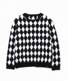 <img class='new_mark_img1' src='https://img.shop-pro.jp/img/new/icons49.gif' style='border:none;display:inline;margin:0px;padding:0px;width:auto;' />BEDWIN <BR>C-NECK JACQUARD KNIT SWEATER"WRIGHT" (WHITE) SOLD OUT