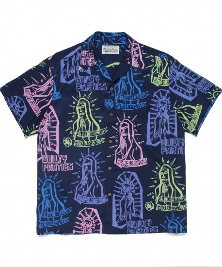 WACKO MARIA《ワコマリア》HAWAIIAN SHIRT S/S ( TYPE-2 ) (NAVY)-  Cloud9【クラウドナイン】Official Online Store