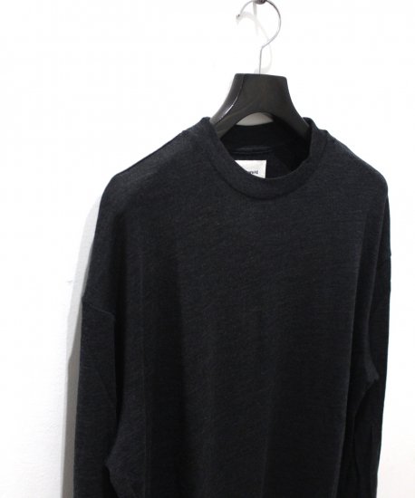 marka《マーカ》CREW NECK WOOL TEE - Super 120's Wool Switzer KNIT -(CHARCOAL) |  正規取扱店 | Cloud9 【クラウドナイン】 Online Store