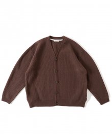 UNIVERSAL<BR>PRODUCTS <BR>CARDED MERINO WOOL CARDIGANE (BROWN)