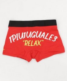 1PIU1UGUALE3 RELAX  <BR>BACK PRINT LOGO BOXER PANTS (RED)