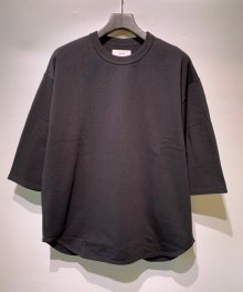 marka <BR> BASE BALL TEE - RECYCLE SUVIN ORGANIC COTTON KNIT -(BLACK)