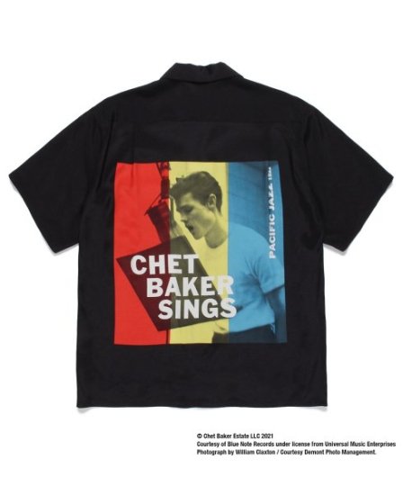 WACKO MARIA《ワコマリア》CHET BAKER / S/S HAWAIIAN SHIRT ( TYPE-1 ) (BLACK) -  Cloud9【クラウドナイン】Official Online Store