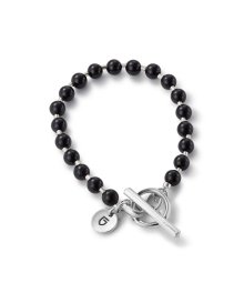 GARNI <BR>Stone Ball Chain Bracelet (BLACK)