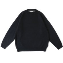 UNIVERSAL<BR>PRODUCTS <BR>FELTED MERINO WOOL KNIT CREW NECK (BLACK)