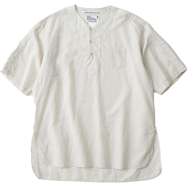 White<BR>Mountaineering<BR>SKIPPER COLLAR SHIRT (IVORY)