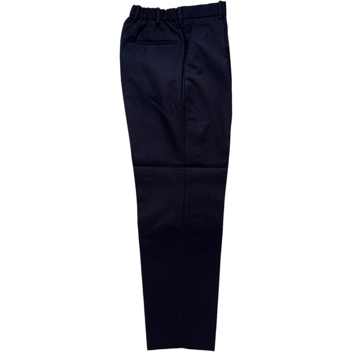 MARKAWARE <BR>PEGTOP TROUSERS - ORGANIC WOOL SURVIVAL CLOTH - (NAVY)