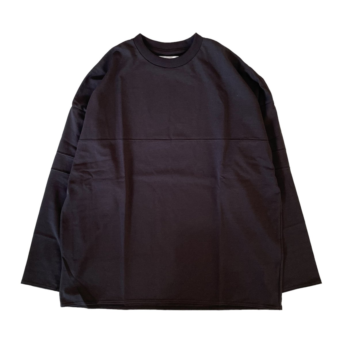 marka <BR> FOOTBALL TEE L/S - 14/ RECYCLE SUVIN ORGANIC COTTON KNIT -  (CHARCOAL)