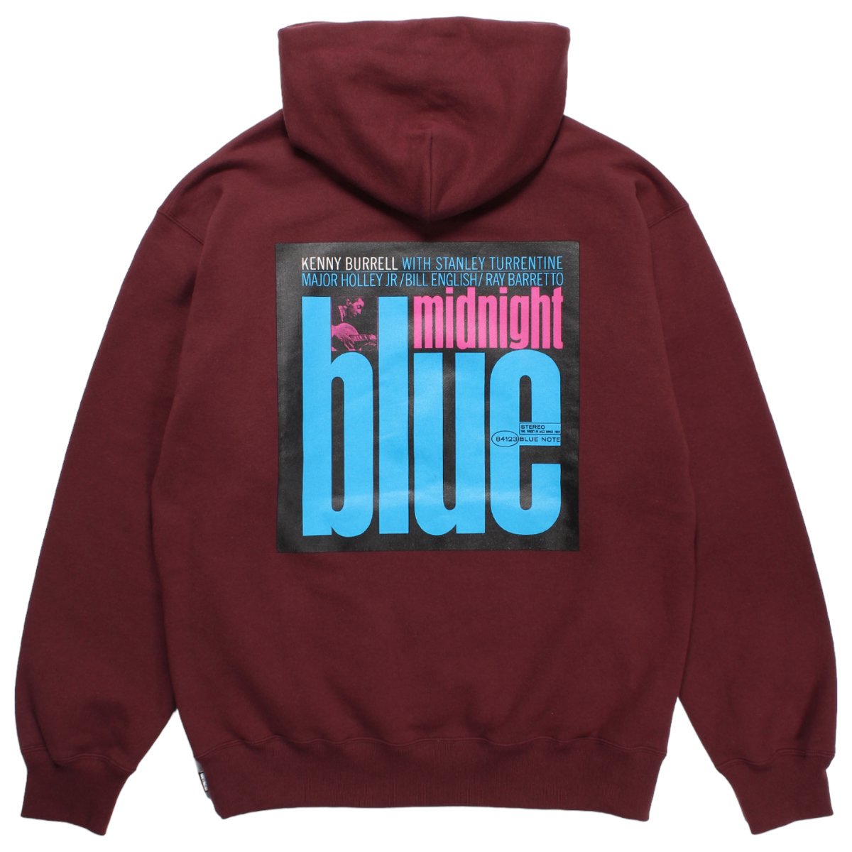 WACKOMARIA<BR>BLUE NOTE / MIDDLE WEIGHT PULLOVER HOODED SWEAT SHIRT ( TYPE-4 ) (BURGUNDY)