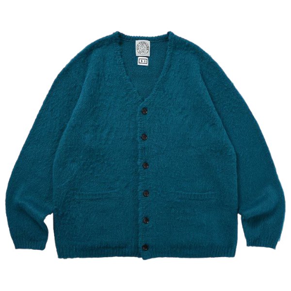 Si <BR>BRUSHED KNIT CARDIGAN (EMERALD)