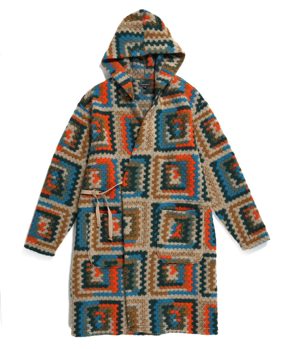 Engineered Garments <BR>Knit Robe - Poly Wool Crochet Knit -

