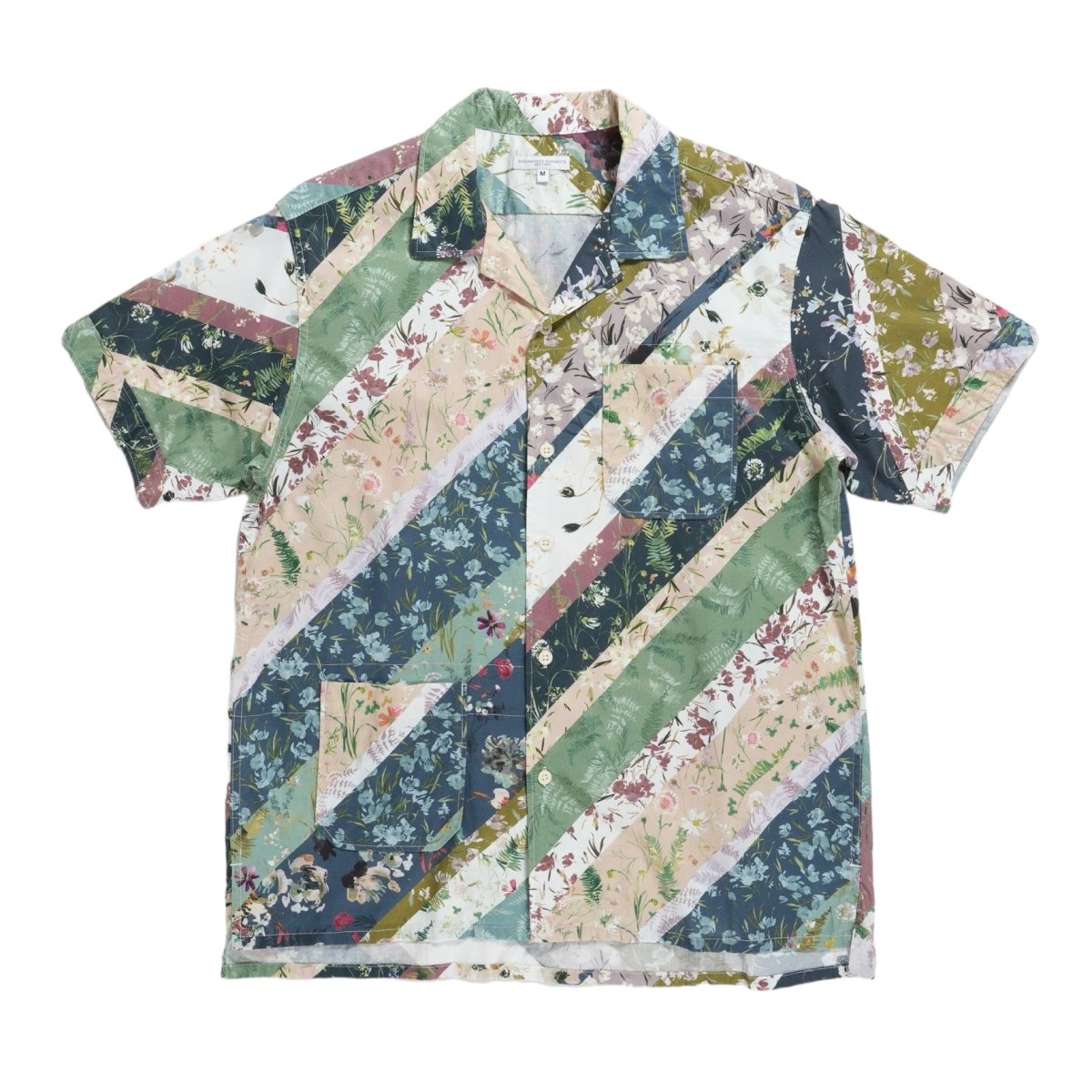 Engineered Garments <BR>Camp Shirt - Cotton Diagonal Print -