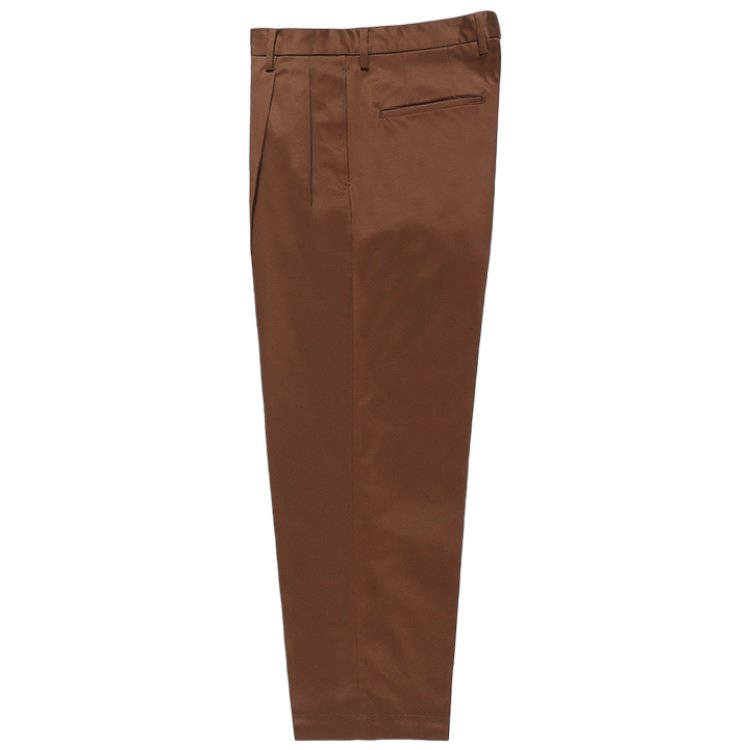 WACKOMARIA<BR> DOUBLE PLEATED CHINO TROUSERS (BROWN)
