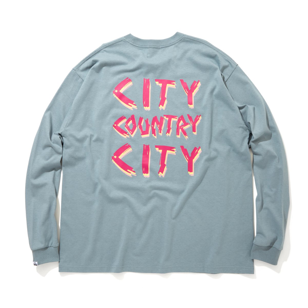 CITY COUNTRY CITY <BR>Cotton L/sT-shirt_CityCountryCity (DEEP BLUE)
