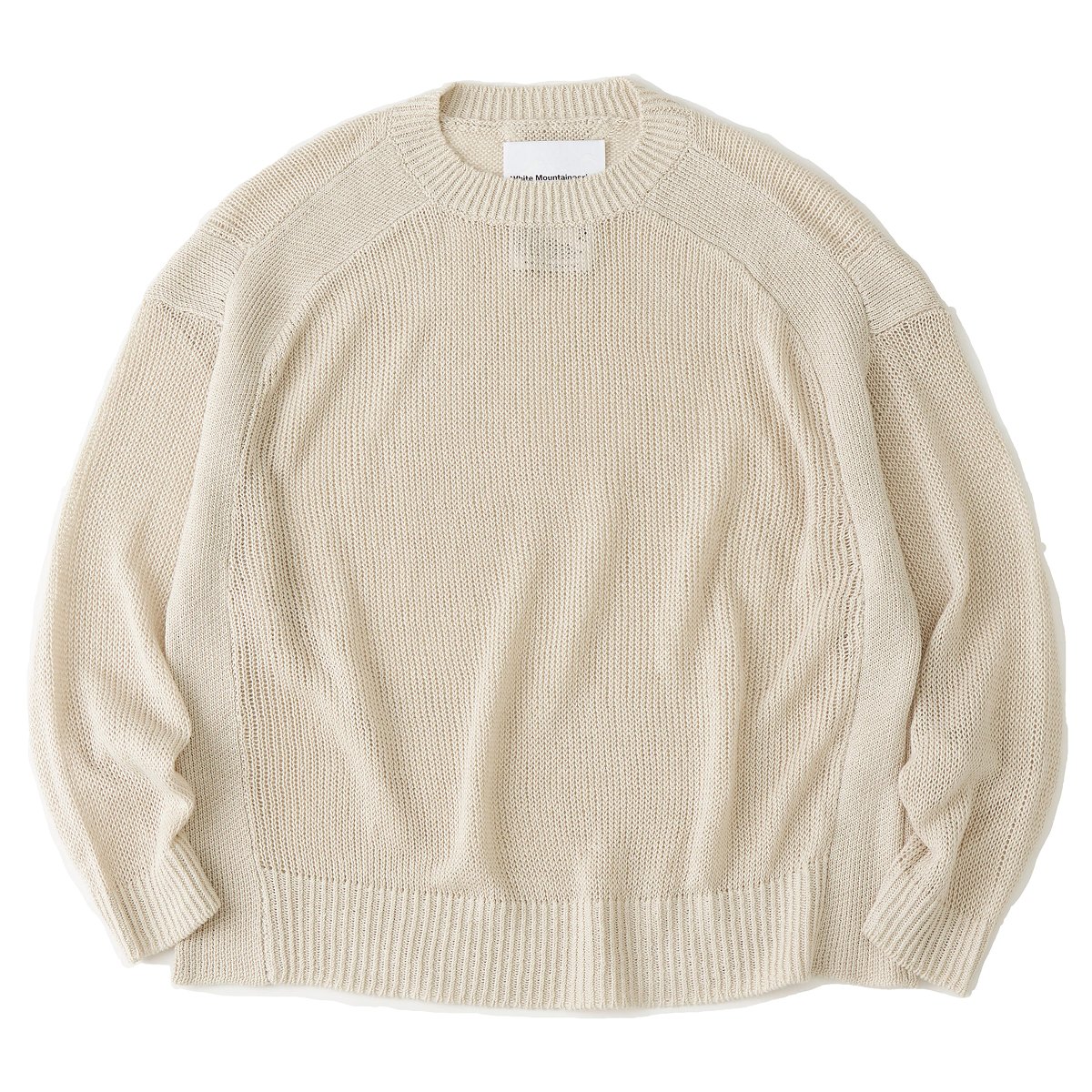 White<BR>Mountaineering<BR> LINEN KNIT PULLOVER (WHITE)
