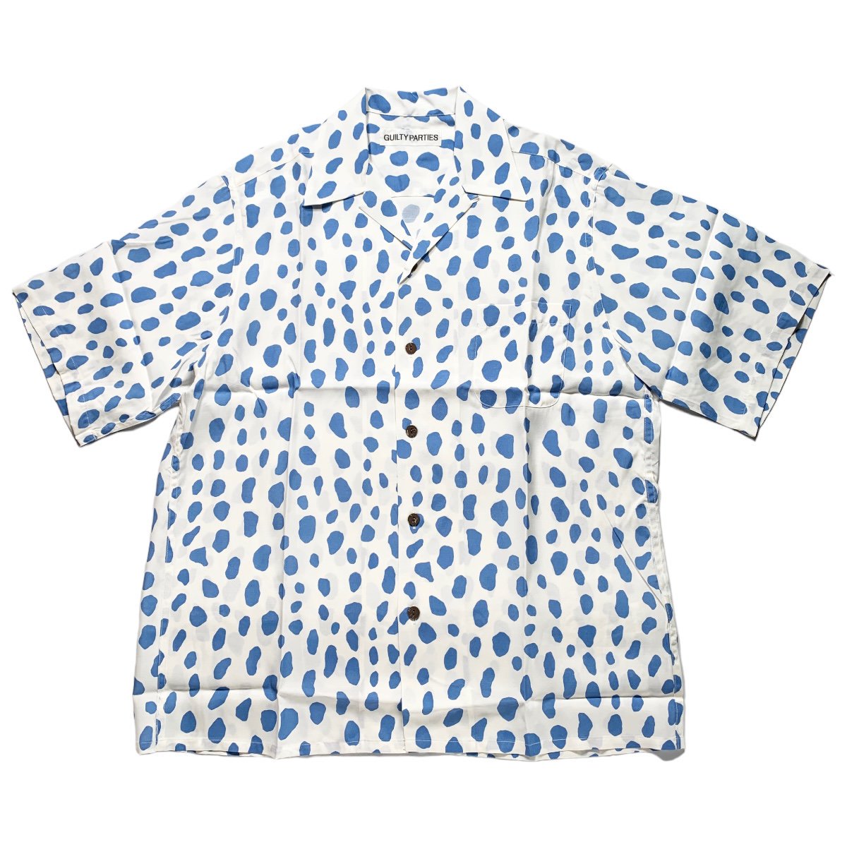 WACKOMARIA<BR>HAWAIIAN SHIRTS S/S (TYPE-2) (WHITEBLUE)