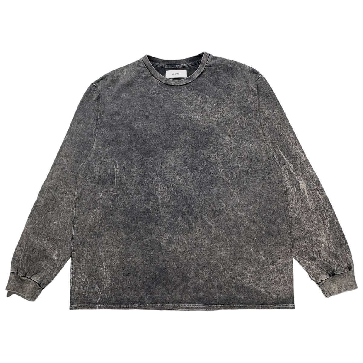 marka <BR>CREW NECK TEE L/S - 40/2 ORGANIC COTTON KNIT - (BLEACHED)